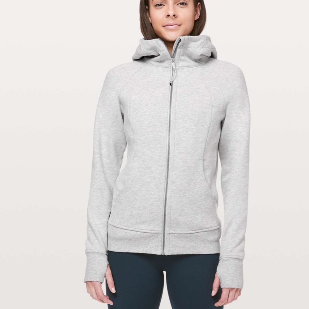 Lululemon Scuba Hoodie *Light Cotton Fleece Heathered Core Ultra Light Grey 0